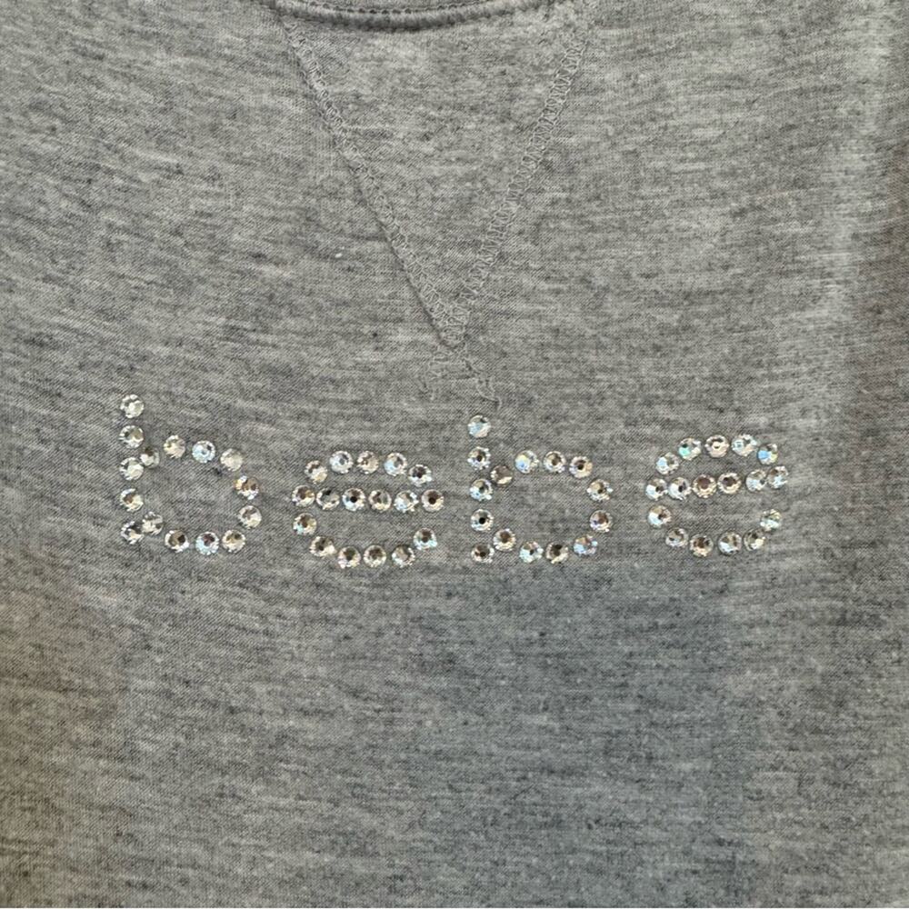 Y2K Bebe Women’s Short Sleeve Crystal Logo T Shirt Size M Soft Comfy Relaxed Fit - Picture 3 of 6